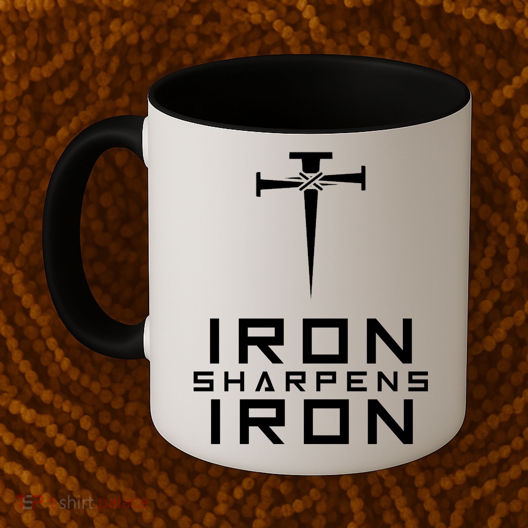 Iron Sharpens Iron Christian Faith Coffee Mug