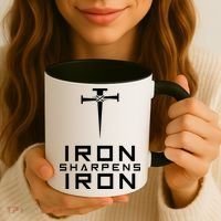 Iron Sharpens Iron Christian Faith Coffee Mug thumb 3