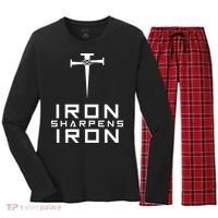 Iron Sharpens Iron Christian Faith Women's Long Sleeve Flannel Pajama Set  thumb 0