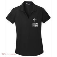 Iron Sharpens Iron Christian Faith Women's Dry Zone Grid Polo thumb 0