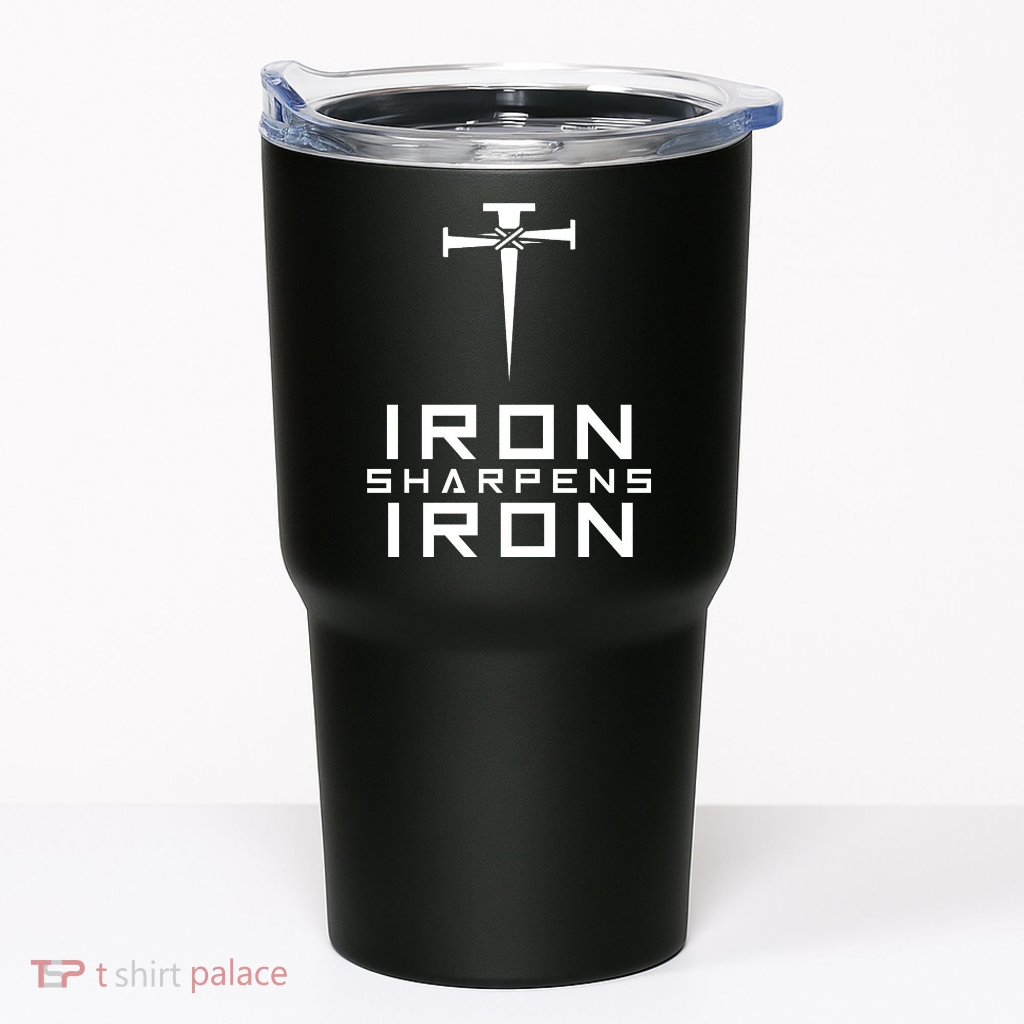 Iron Sharpens Iron Christian Faith Tumbler