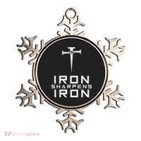 Iron Sharpens Iron Christian Faith Ornament thumb 0