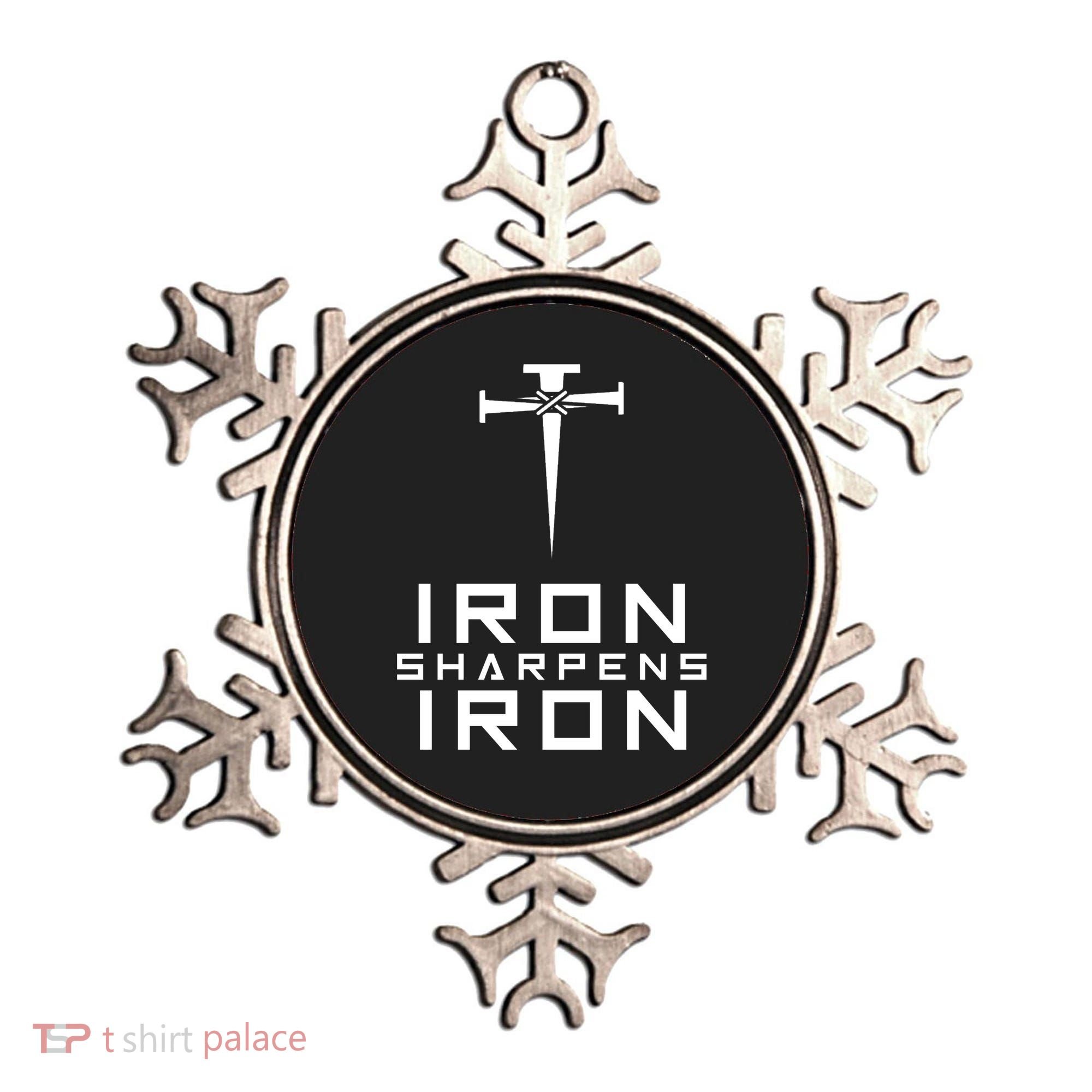 Iron Sharpens Iron Christian Faith Ornament