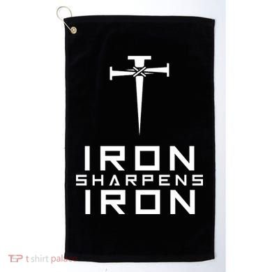 Iron Sharpens Iron Christian Faith Golf Towel