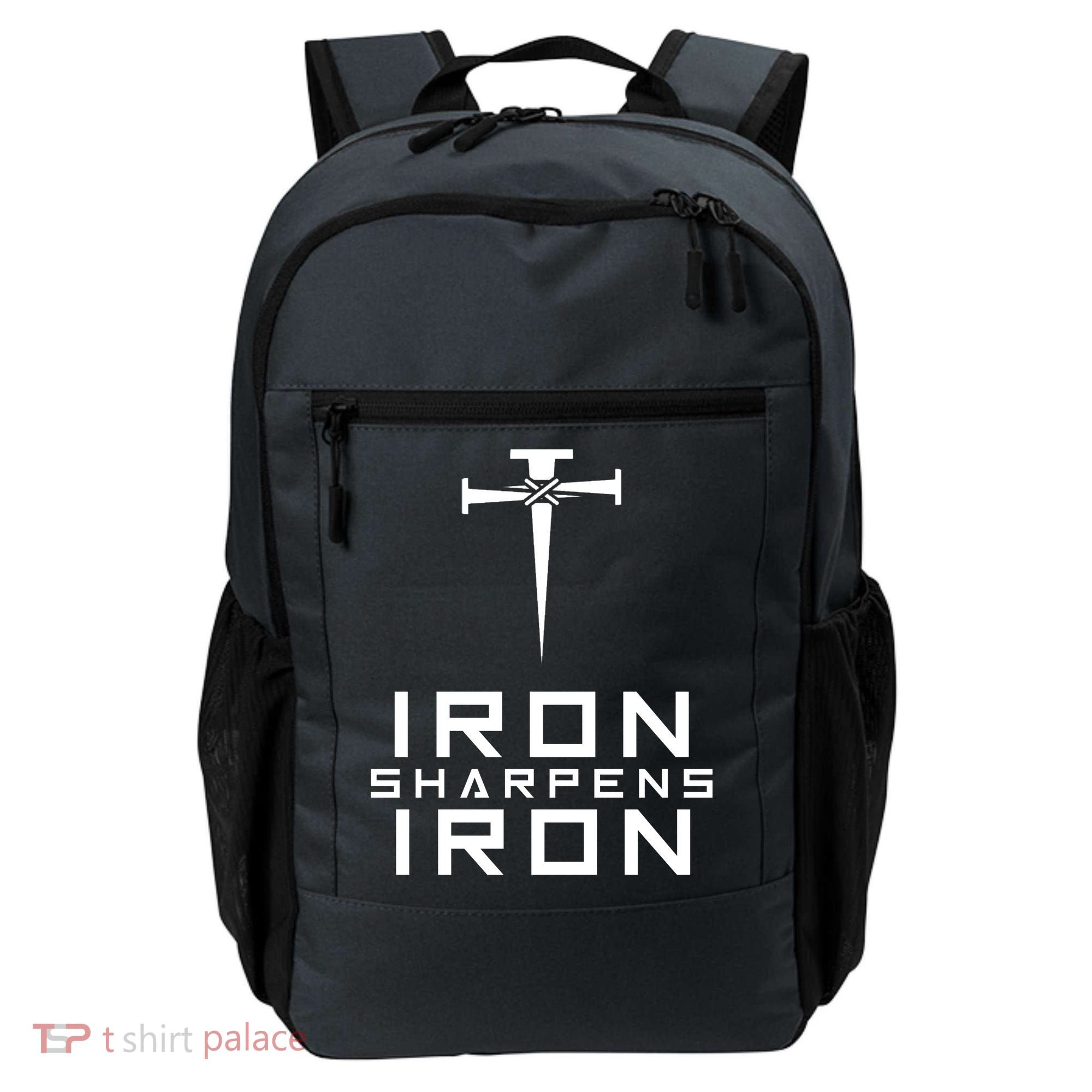 Iron Sharpens Iron Christian Faith Backpack