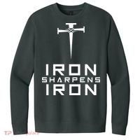 Iron Sharpens Iron Christian Faith V.I.T. Fleece Crew Sweatshirt thumb 0