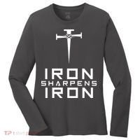 Iron Sharpens Iron Christian Faith Women's Long Sleeve Shirt thumb 0
