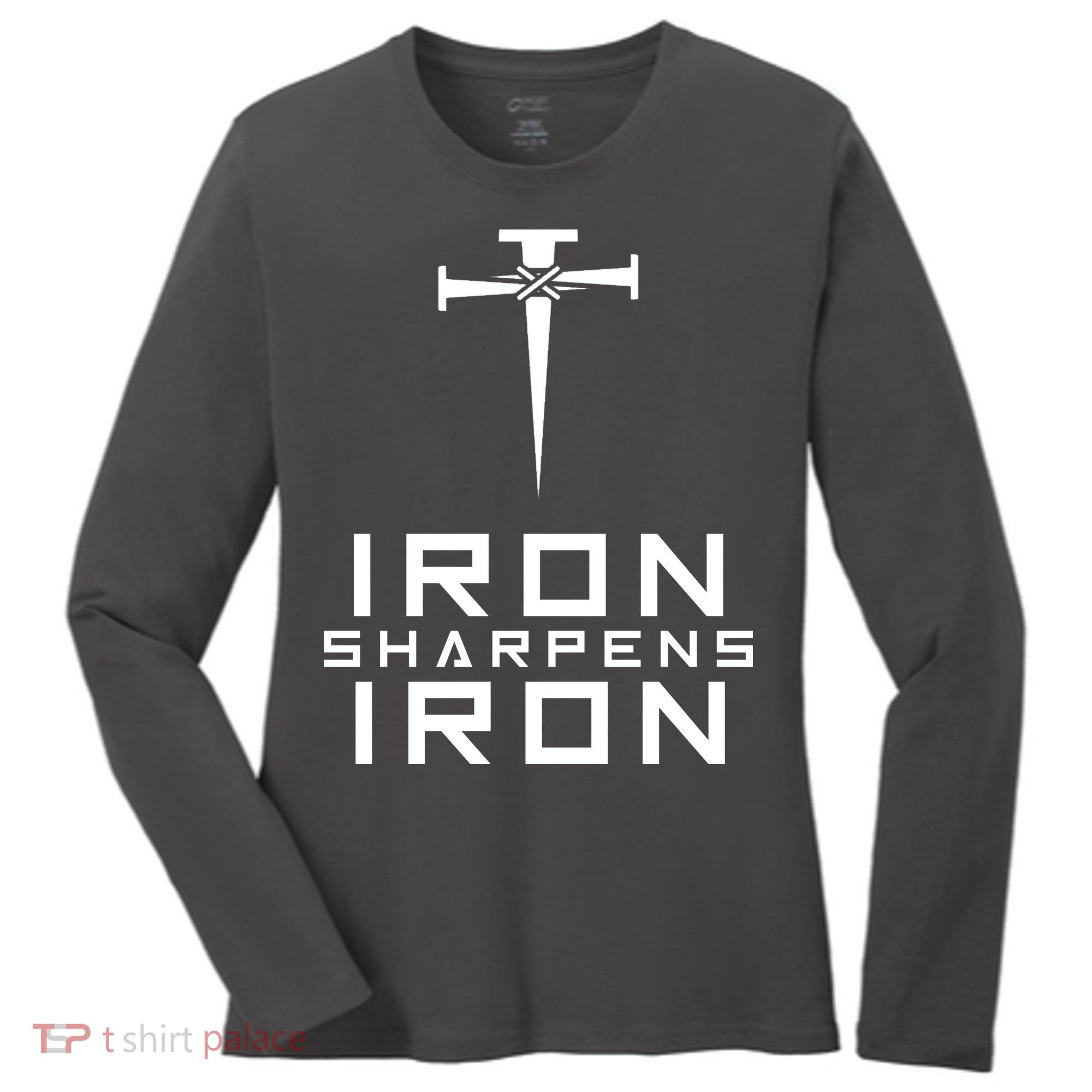 Iron Sharpens Iron Christian Faith Women's Long Sleeve Shirt