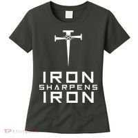 Iron Sharpens Iron Christian Faith Women's T-Shirt thumb 0