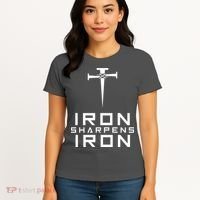 Iron Sharpens Iron Christian Faith Women's T-Shirt thumb 4
