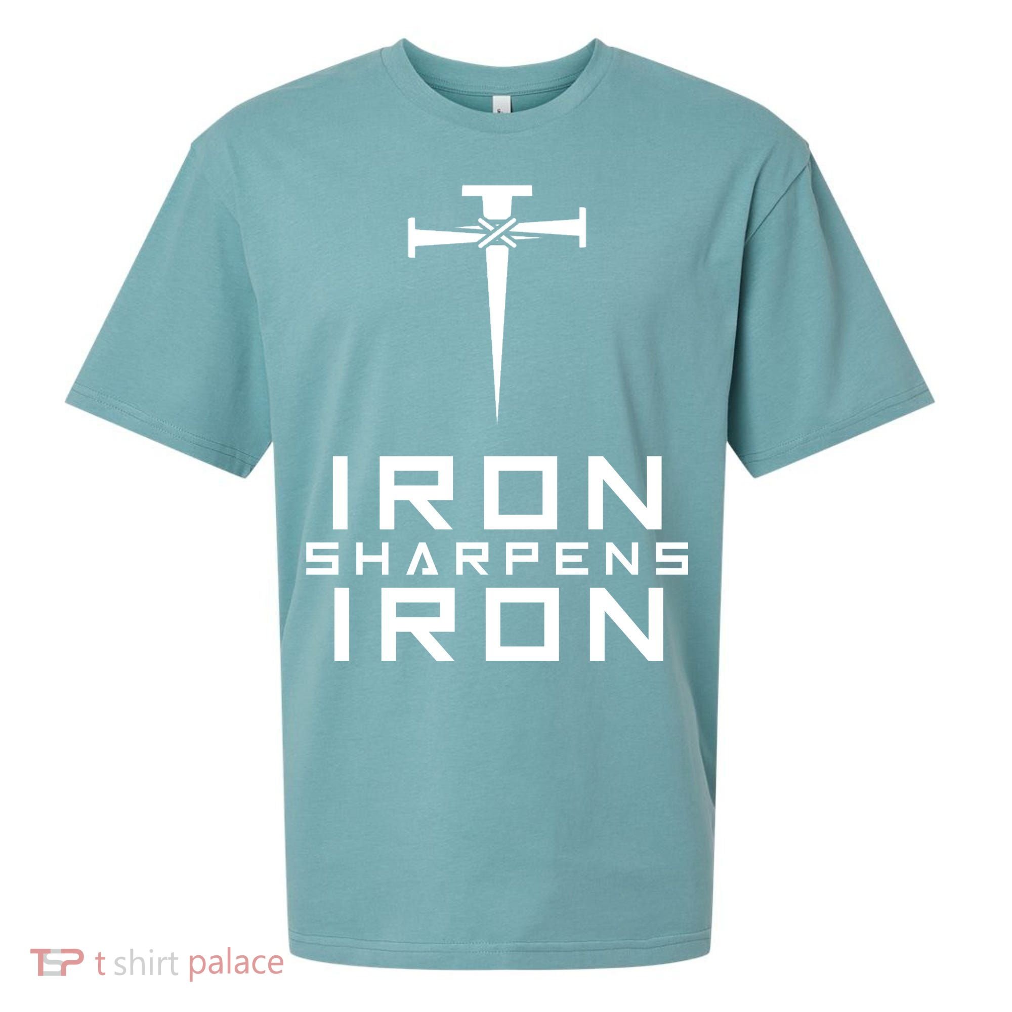 Iron Sharpens Iron Christian Faith Sueded Cloud Jersey T-Shirt