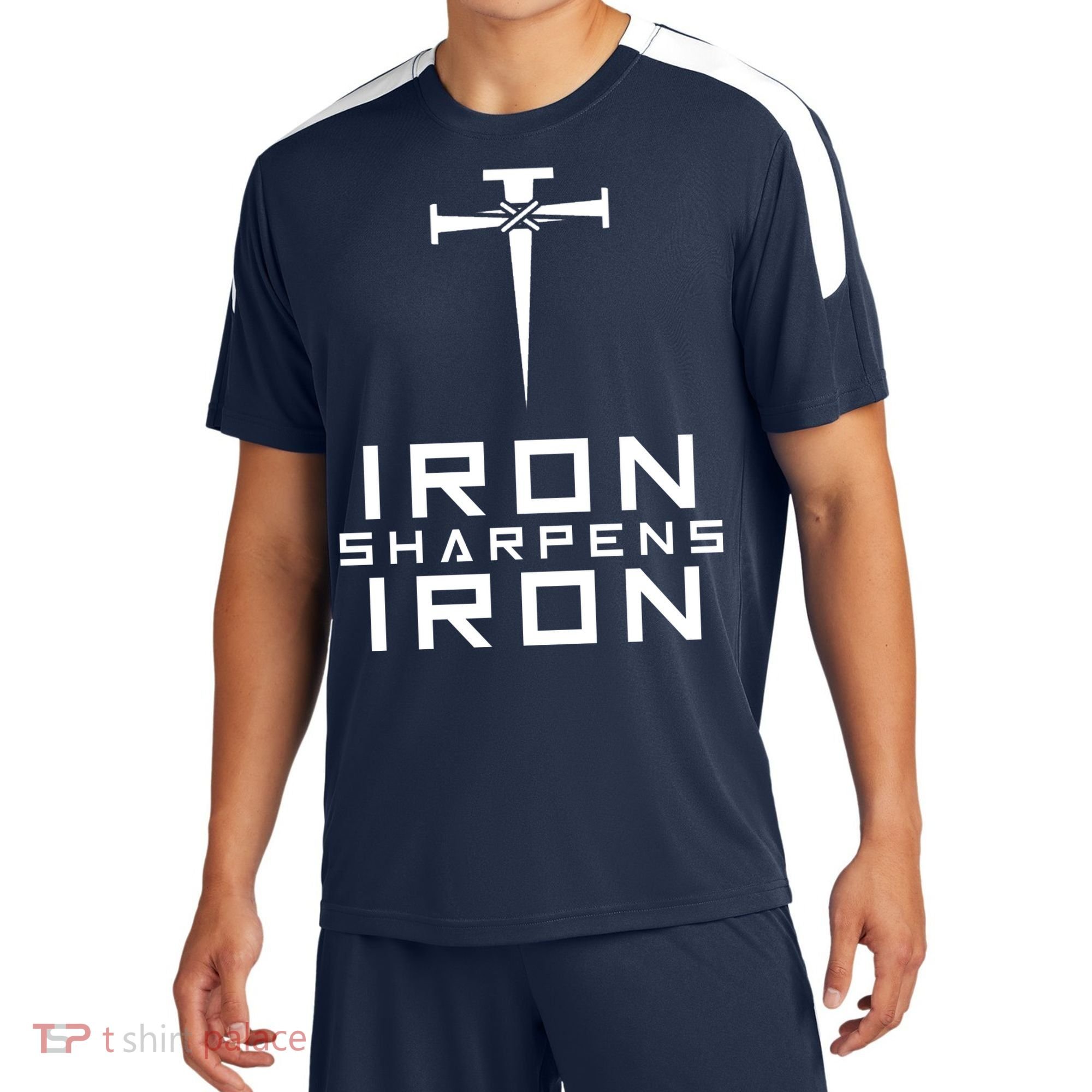 Iron Sharpens Iron Christian Faith Sport-Tek Competitor United Soccer Jersey