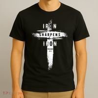Iron Sharpens Iron Proverbs 2717 Christian T-Shirt thumb 3
