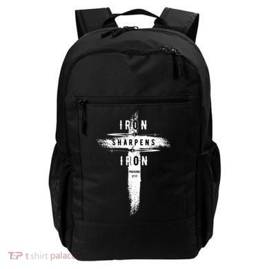 Iron Sharpens Iron Proverbs 2717 Christian Backpack