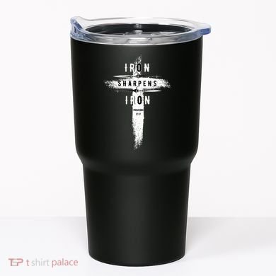 Iron Sharpens Iron Proverbs 2717 Christian Tumbler