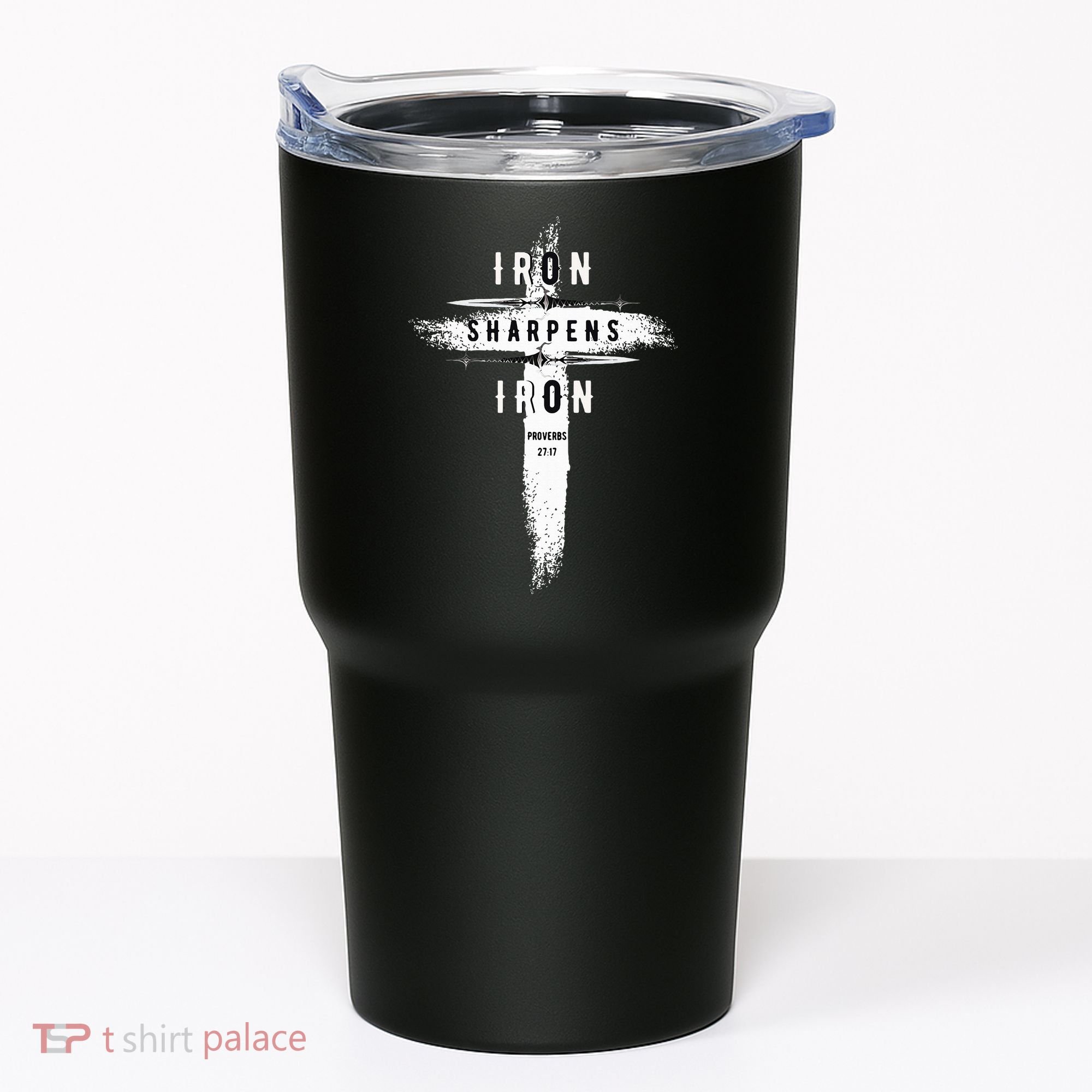 Iron Sharpens Iron Proverbs 2717 Christian Tumbler