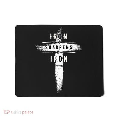 Iron Sharpens Iron Proverbs 2717 Christian Mousepad