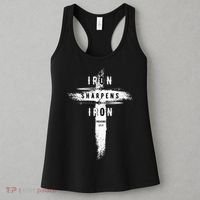 Iron Sharpens Iron Proverbs 2717 Christian Women's Tank Top thumb 3