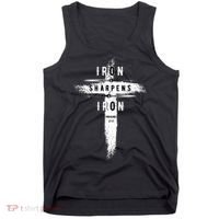 Iron Sharpens Iron Proverbs 2717 Christian Tank Top thumb 0