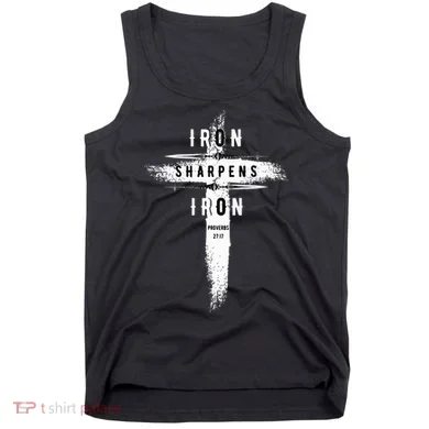 Iron Sharpens Iron Proverbs 2717 Christian Tank Top