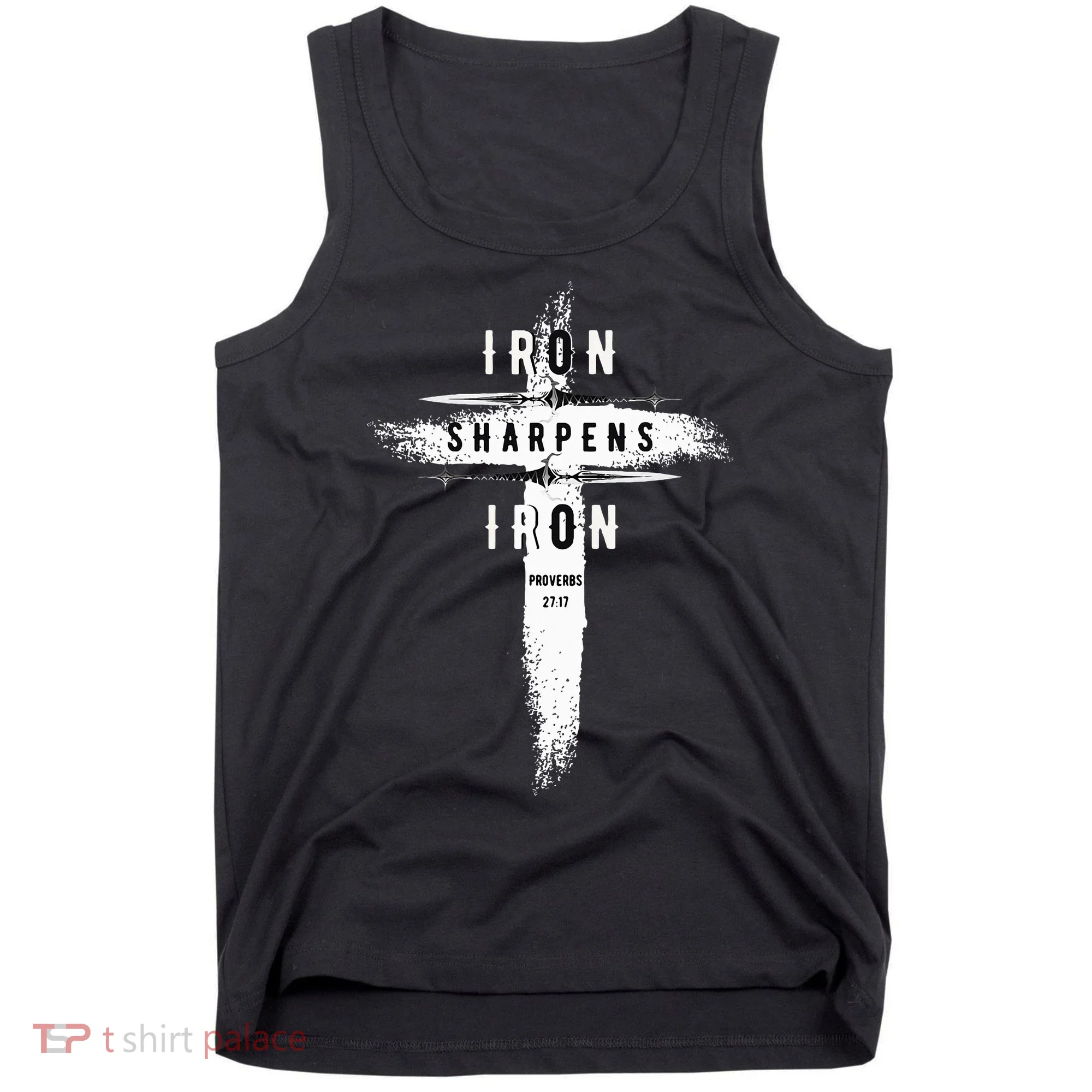 Iron Sharpens Iron Proverbs 2717 Christian Tank Top