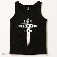 Iron Sharpens Iron Proverbs 2717 Christian Tank Top thumb 2