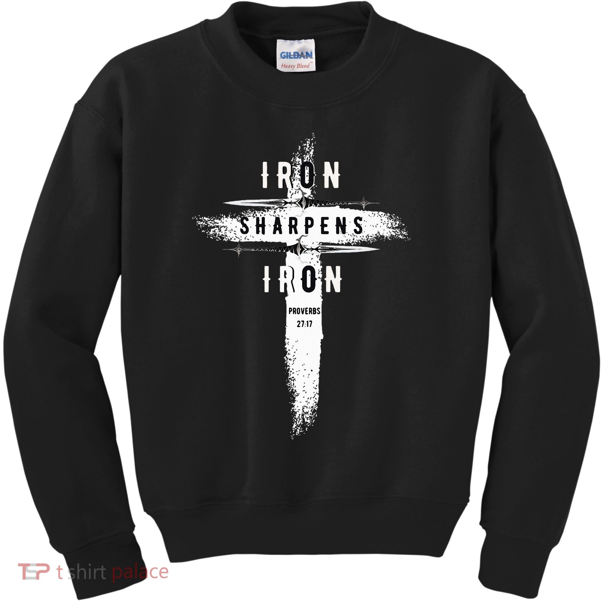 Iron Sharpens Iron Proverbs 2717 Christian Kids Sweatshirt
