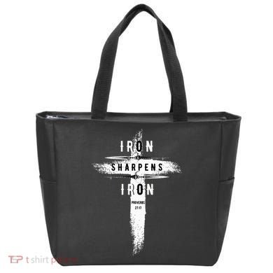Iron Sharpens Iron Proverbs 2717 Christian Tote Bag