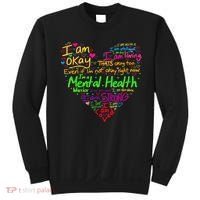 I'm Strong I'm Okay Funny Mental Health Awareness Sweatshirt thumb 0