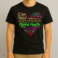 I'm Strong I'm Okay Funny Mental Health Awareness T-Shirt thumb 3