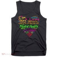 I'm Strong I'm Okay Funny Mental Health Awareness Tank Top thumb 0
