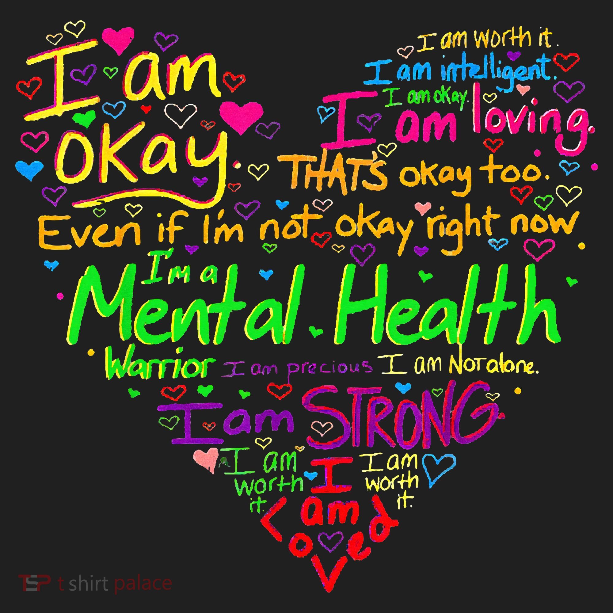 I'm Strong I'm Okay Funny Mental Health Awareness Golf Towel