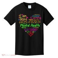 I'm Strong I'm Okay Funny Mental Health Awareness Kids T-Shirt thumb 0