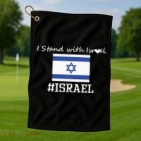 Israel Support Israel Stop War Support Israel No War Palestine Golf Towel thumb 1
