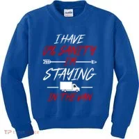 IM Staying In Tha Van Phasmophobia Funny Gift Kids Sweatshirt thumb 0