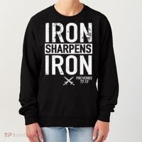 Iron Sharpens Iron Proverbs 27:17 Christian Women's Sweatshirt thumb 0