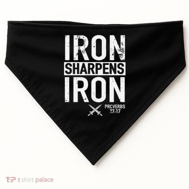 Iron Sharpens Iron Proverbs 27:17 Christian USA-Made Doggie Bandana