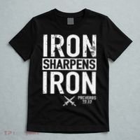 Iron Sharpens Iron Proverbs 27:17 Christian T-Shirt thumb 5