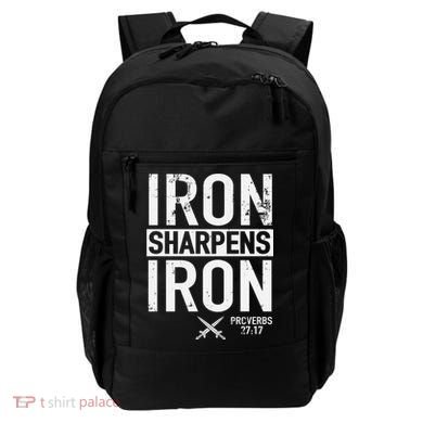 Iron Sharpens Iron Proverbs 27:17 Christian Backpack