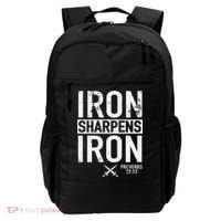 Iron Sharpens Iron Proverbs 27:17 Christian Backpack thumb 0