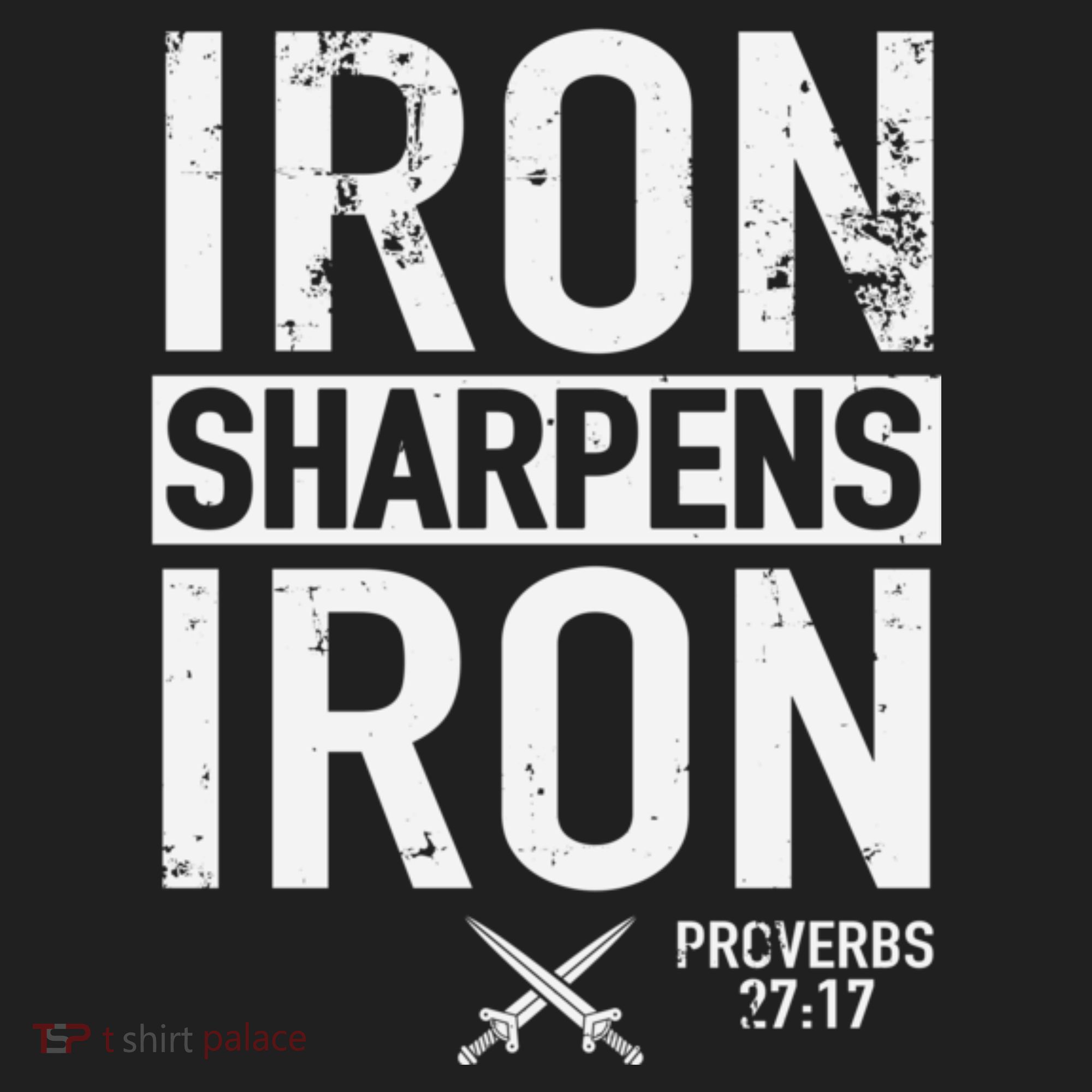 Iron Sharpens Iron Proverbs 27:17 Christian Golf Towel