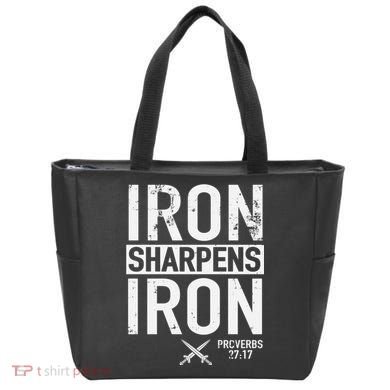 Iron Sharpens Iron Proverbs 27:17 Christian Tote Bag