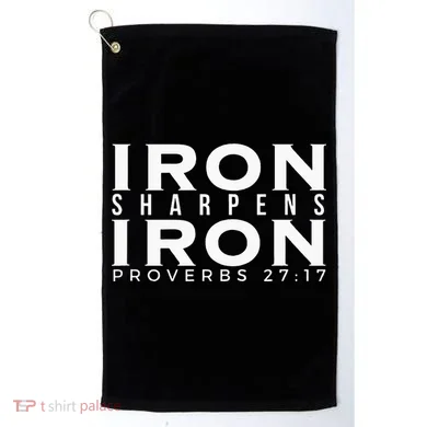 Iron Sharpens Iron Proverbs 2717 Golf Towel