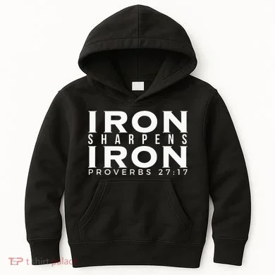 Iron Sharpens Iron Proverbs 2717 Kids Hoodie