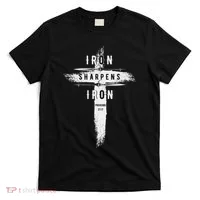 Iron Sharpens Iron Proverbs 2717 Christian T-Shirt thumb 0