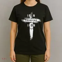 Iron Sharpens Iron Proverbs 2717 Christian T-Shirt thumb 4
