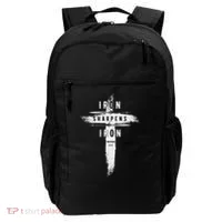Iron Sharpens Iron Proverbs 2717 Christian Backpack thumb 0