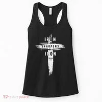 Iron Sharpens Iron Proverbs 2717 Christian Women's Tank Top thumb 0