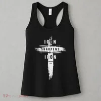 Iron Sharpens Iron Proverbs 2717 Christian Women's Tank Top thumb 3