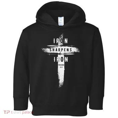 Iron Sharpens Iron Proverbs 2717 Christian Toddler Hoodie